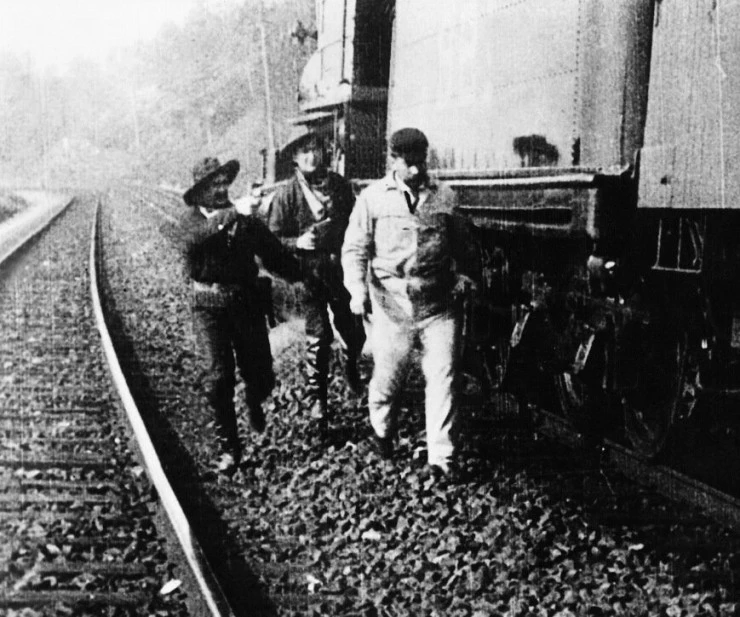 Кадр из Большое ограбление поезда (1903) Кадр из Большое ограбление поезда (1903)